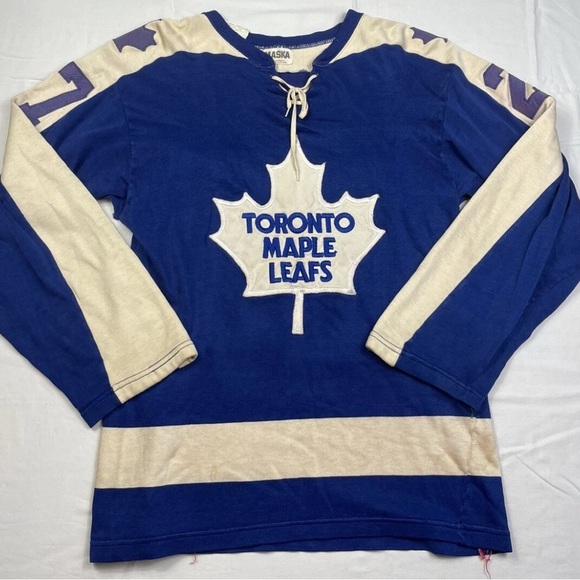 Vtg 1970’s Rare Authentic Toronto Maple Leafs Darryl Sittler Maska Jersey Sz S - Picture 1 of 16